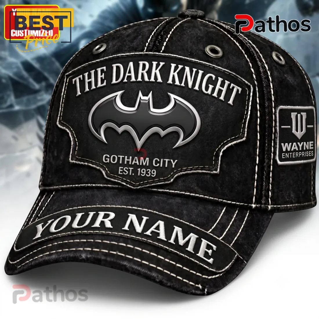 Batman The Dark Knight Personalized Gotham City Baseball Cap Batman The Dark Knight Personalized Gotham City Baseball Cap