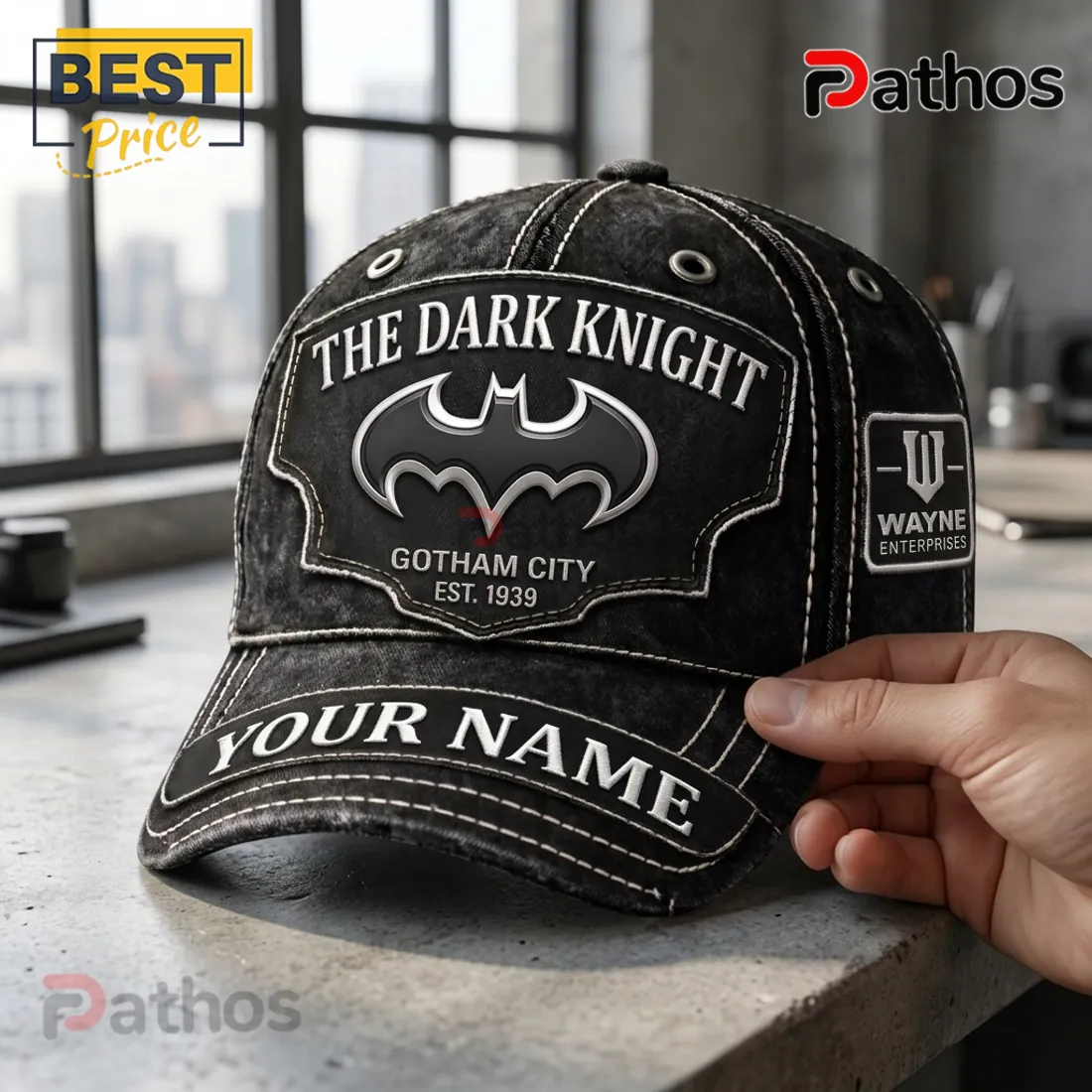 Batman The Dark Knight Personalized Gotham City Baseball Cap Batman The Dark Knight Personalized Gotham City Baseball Cap