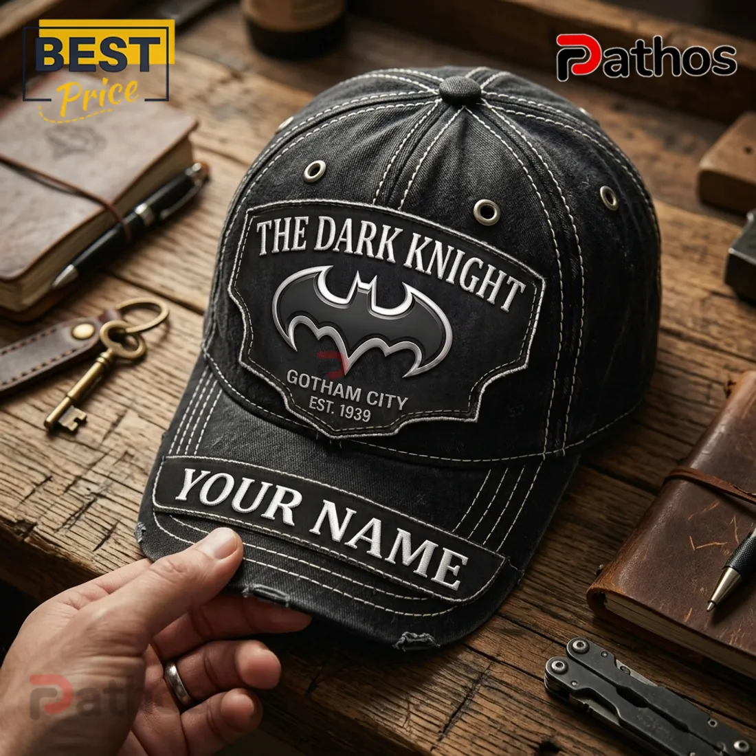 Batman The Dark Knight Personalized Gotham City Baseball Cap Batman The Dark Knight Personalized Gotham City Baseball Cap