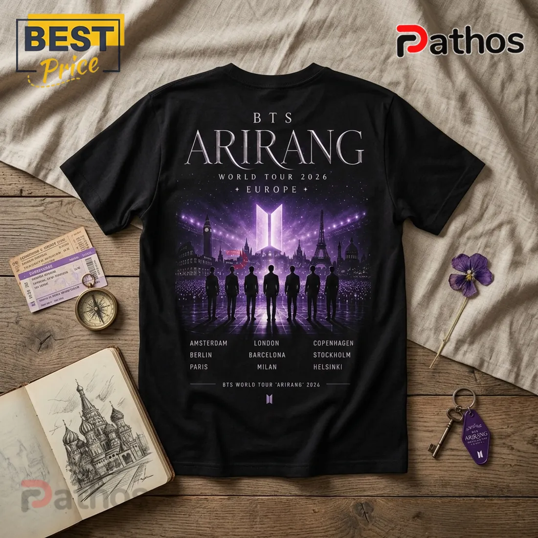 BTS Arirang World Tour 2026 Limited Edition T-Shirt BTS Arirang World Tour 2026 Limited Edition T-Shirt