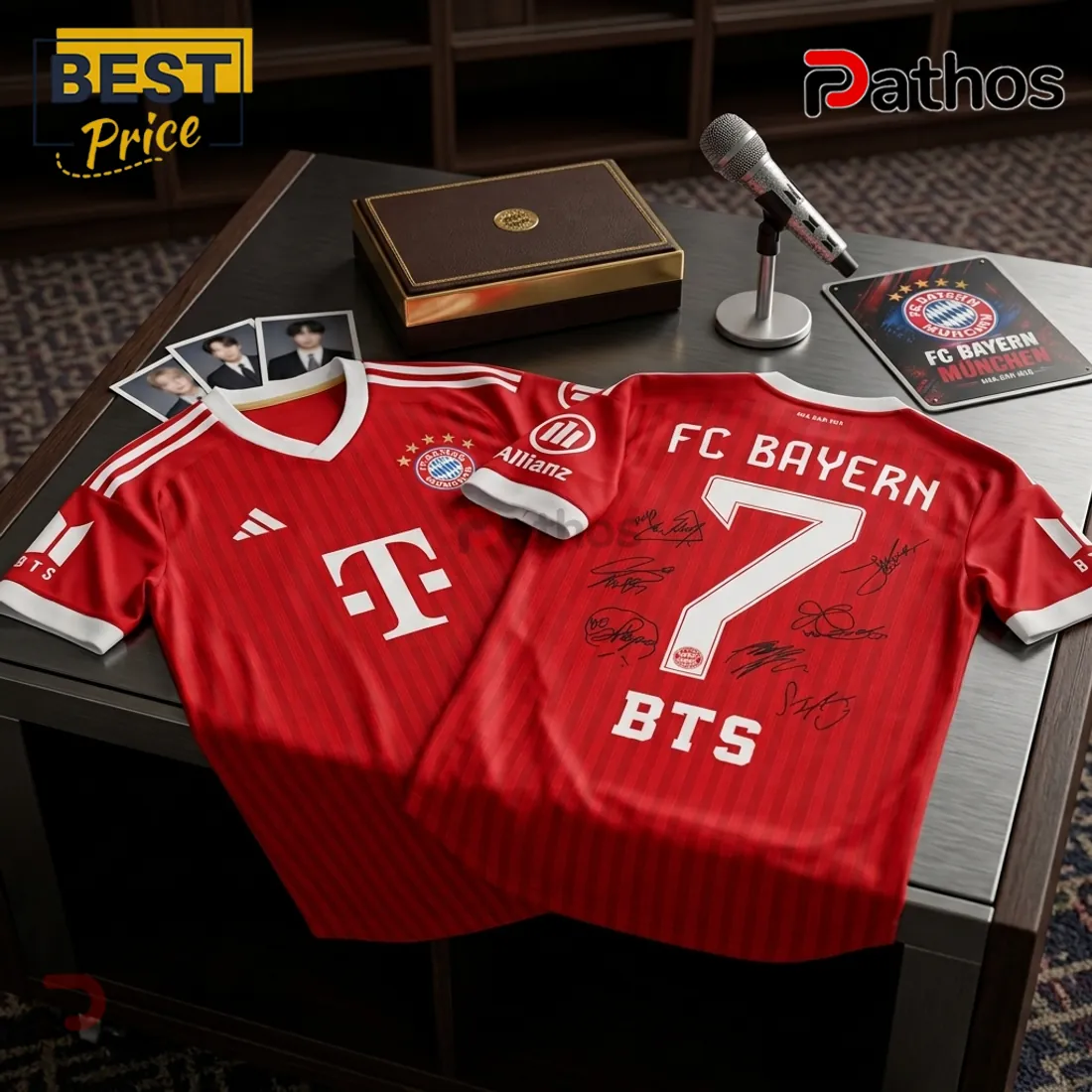 BTS x Bayern Munich Arirang Red Football Jersey BTS x Bayern Munich Arirang Red Football Jersey