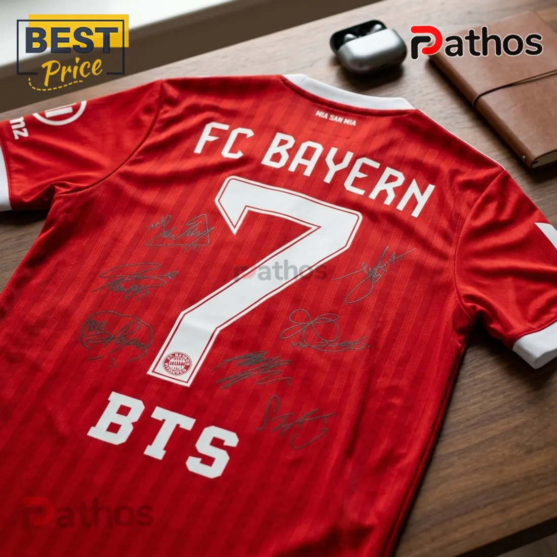 BTS x Bayern Munich Arirang Red Football Jersey BTS x Bayern Munich Arirang Red Football Jersey