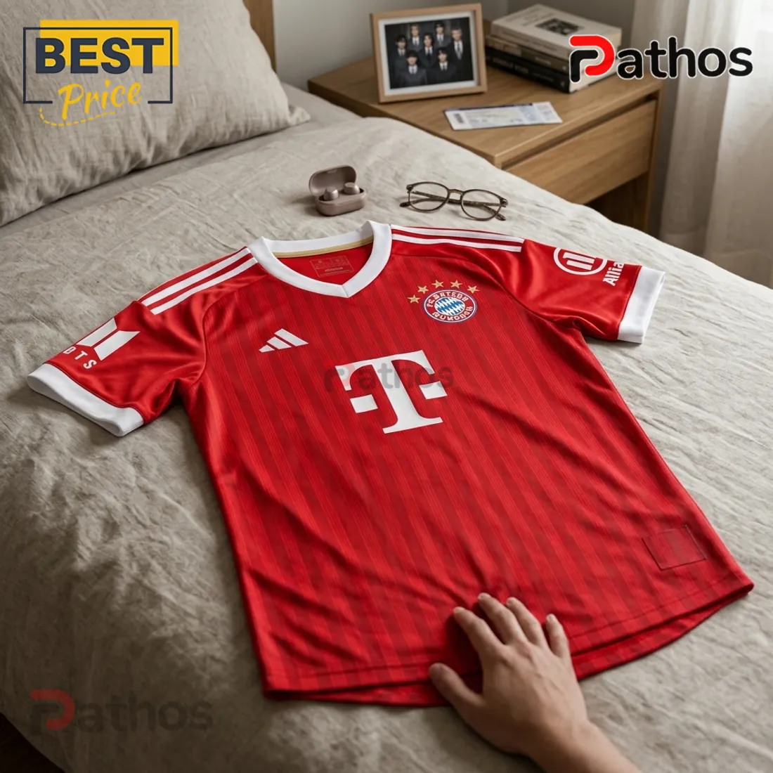BTS x Bayern Munich RM 7 Red Football Jersey BTS x Bayern Munich RM 7 Red Football Jersey