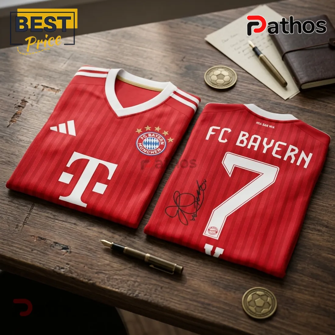 BTS x Bayern Munich V Signature Red Football Jersey BTS x Bayern Munich V Signature Red Football Jersey