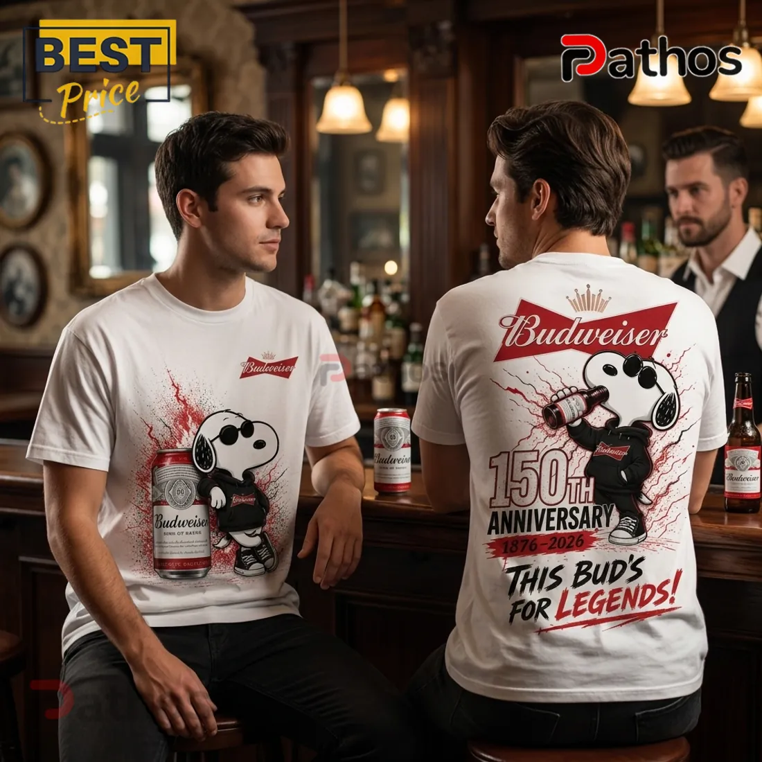 Budweiser x Snoopy 150th Anniversary White T-Shirt Budweiser x Snoopy 150th Anniversary White T-Shirt