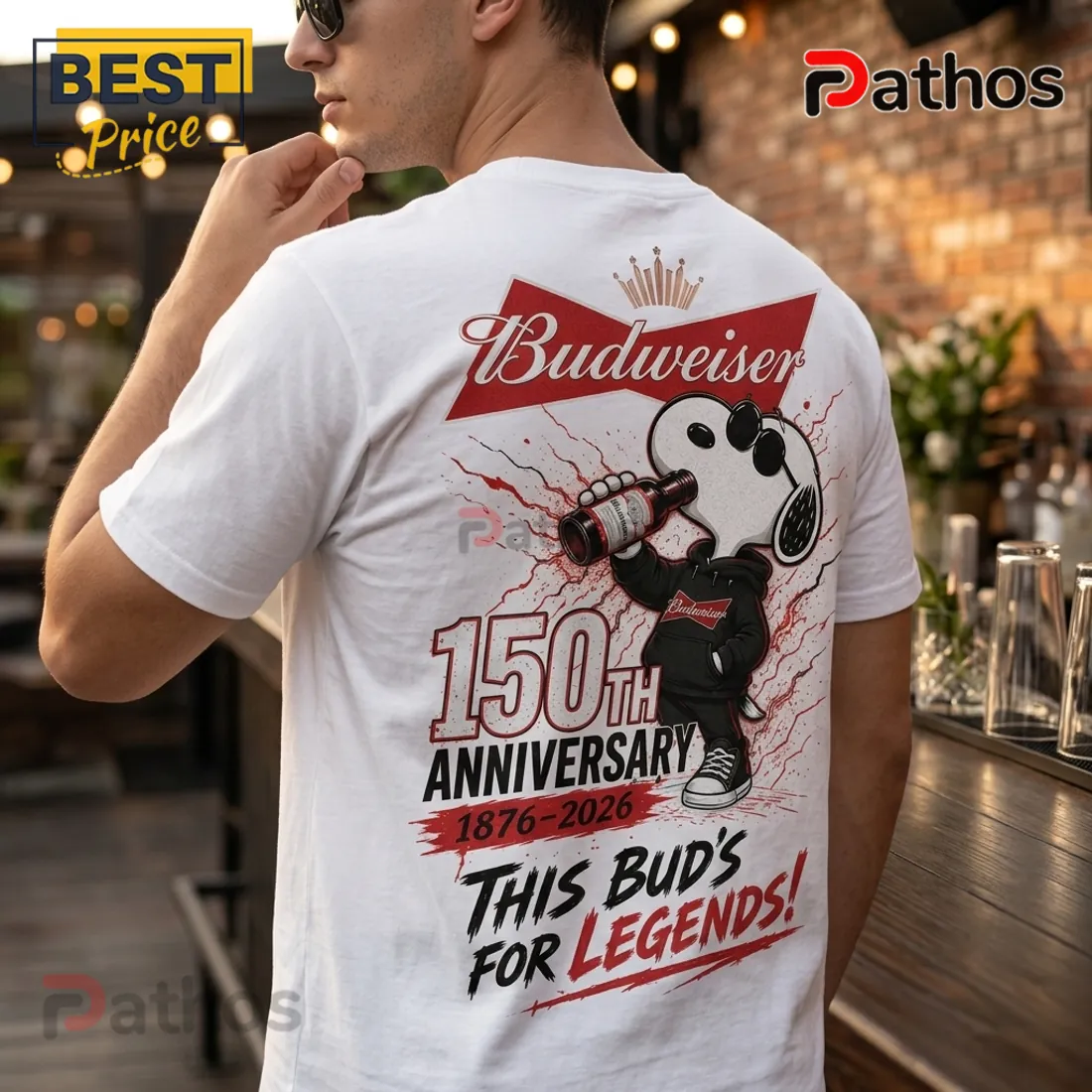 Budweiser x Snoopy 150th Anniversary White T-Shirt Budweiser x Snoopy 150th Anniversary White T-Shirt