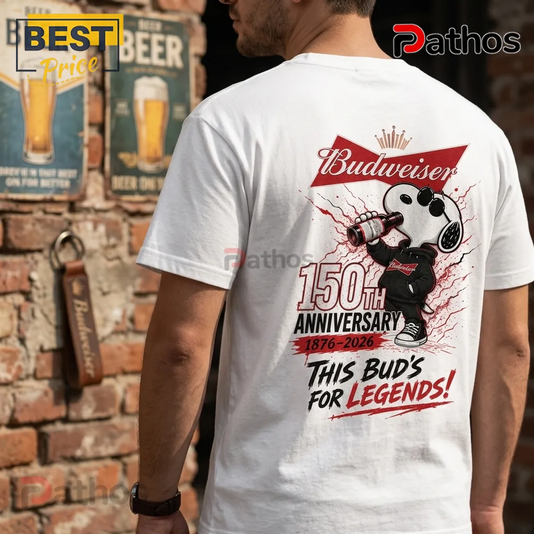 Budweiser x Snoopy 150th Anniversary White T-Shirt Budweiser x Snoopy 150th Anniversary White T-Shirt