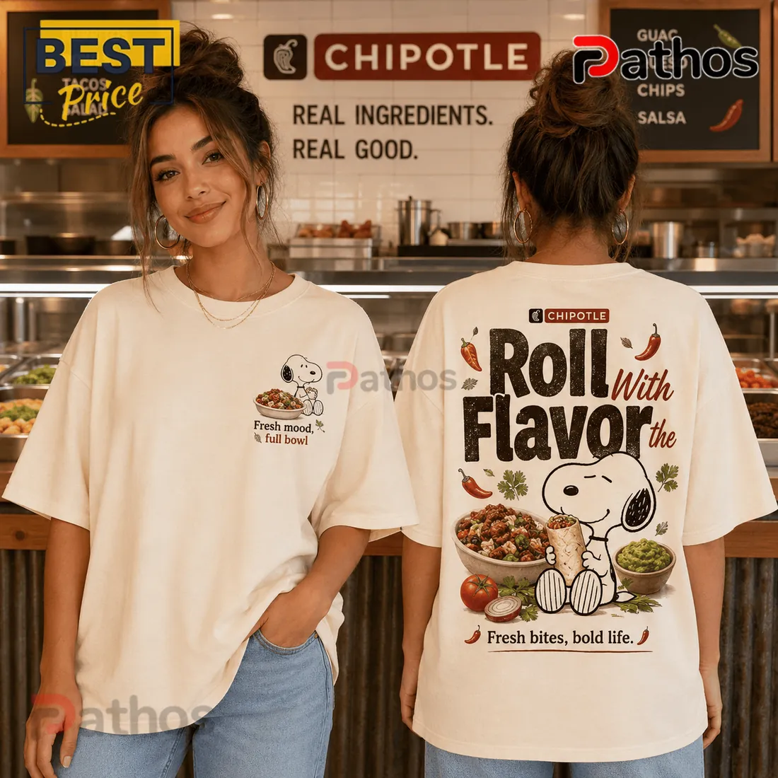 Chipotle x Snoopy Limited Edition Mascot T-Shirt Chipotle x Snoopy Limited Edition Mascot T-Shirt