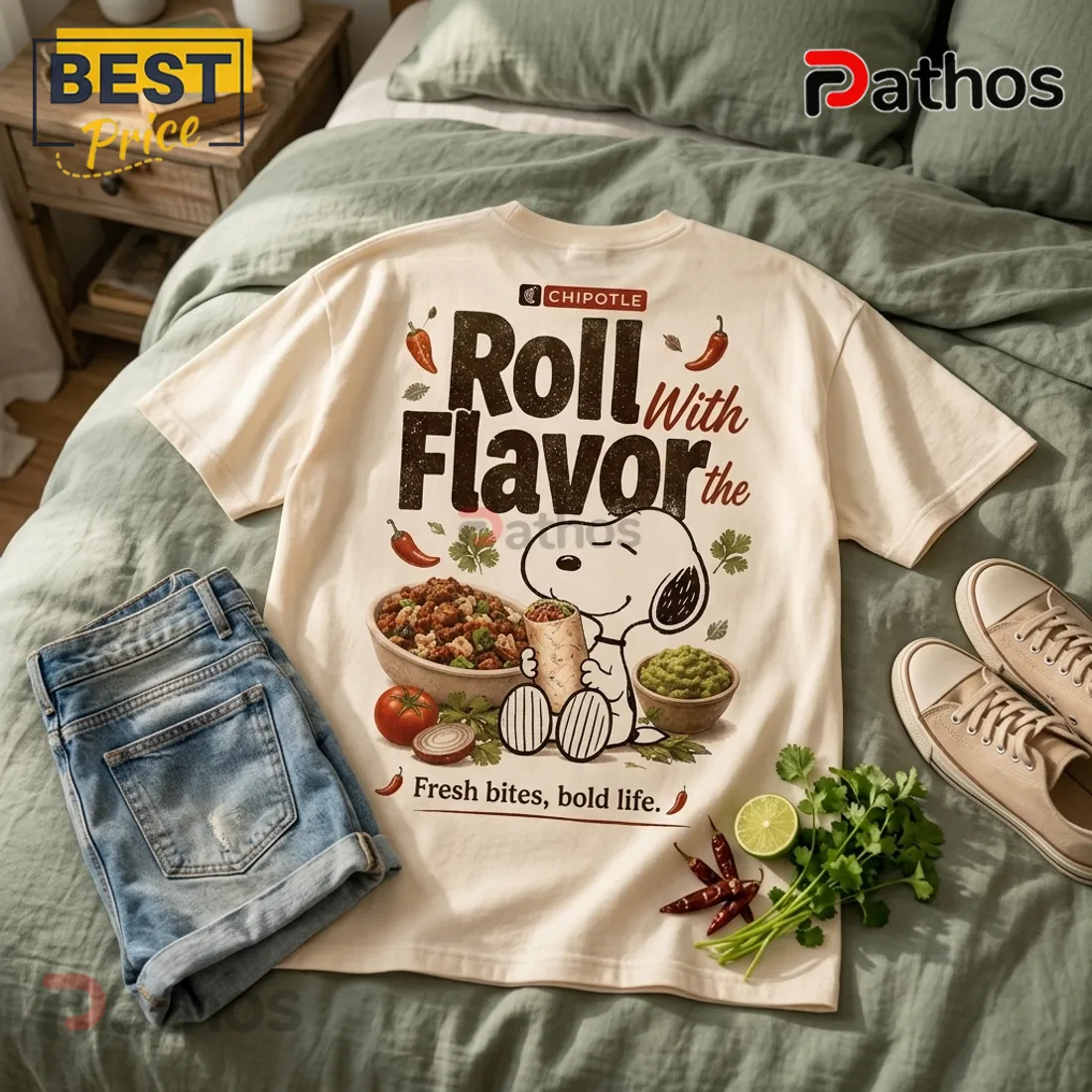 Chipotle x Snoopy Limited Edition Mascot T-Shirt Chipotle x Snoopy Limited Edition Mascot T-Shirt