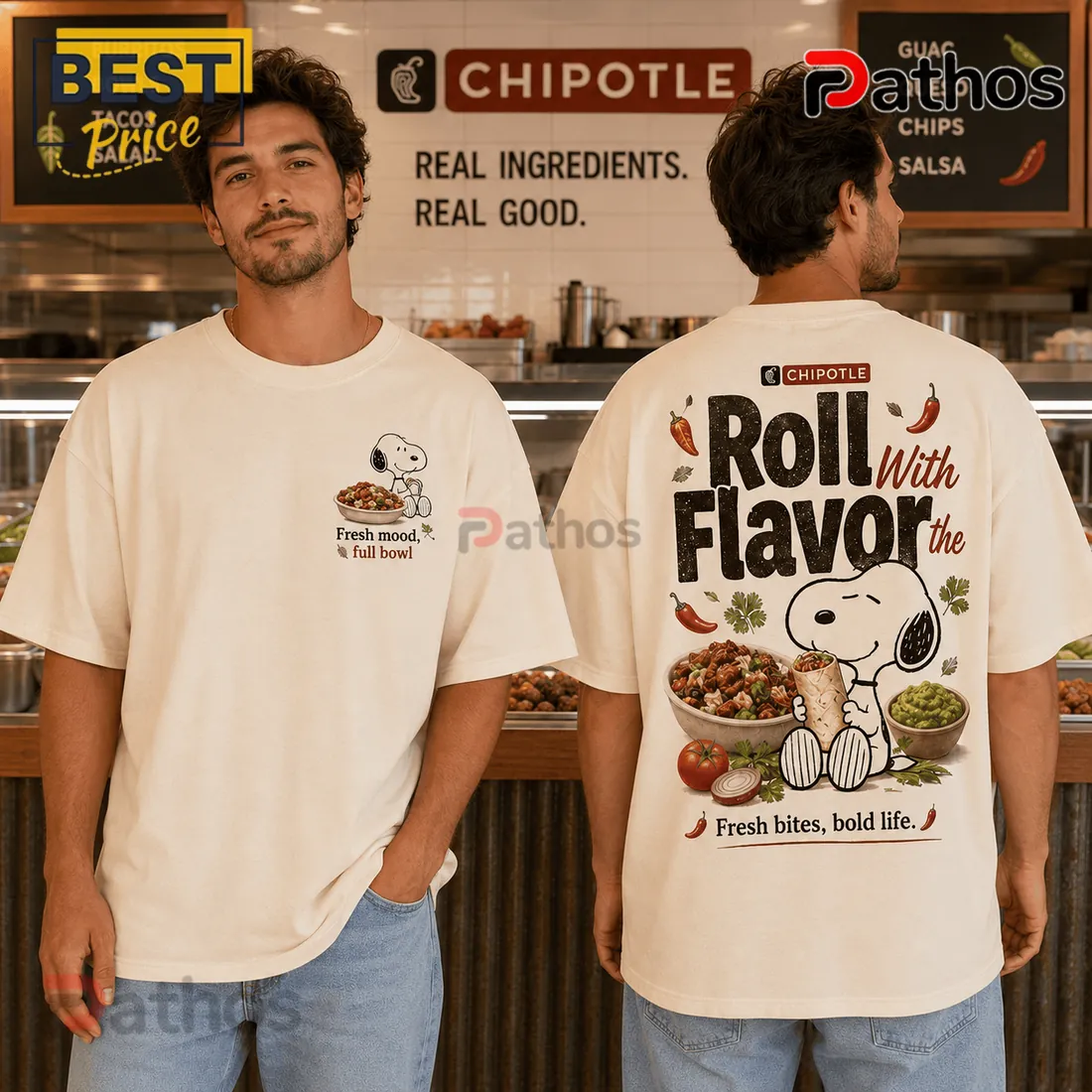 Chipotle x Snoopy Limited Edition Mascot T-Shirt Chipotle x Snoopy Limited Edition Mascot T-Shirt