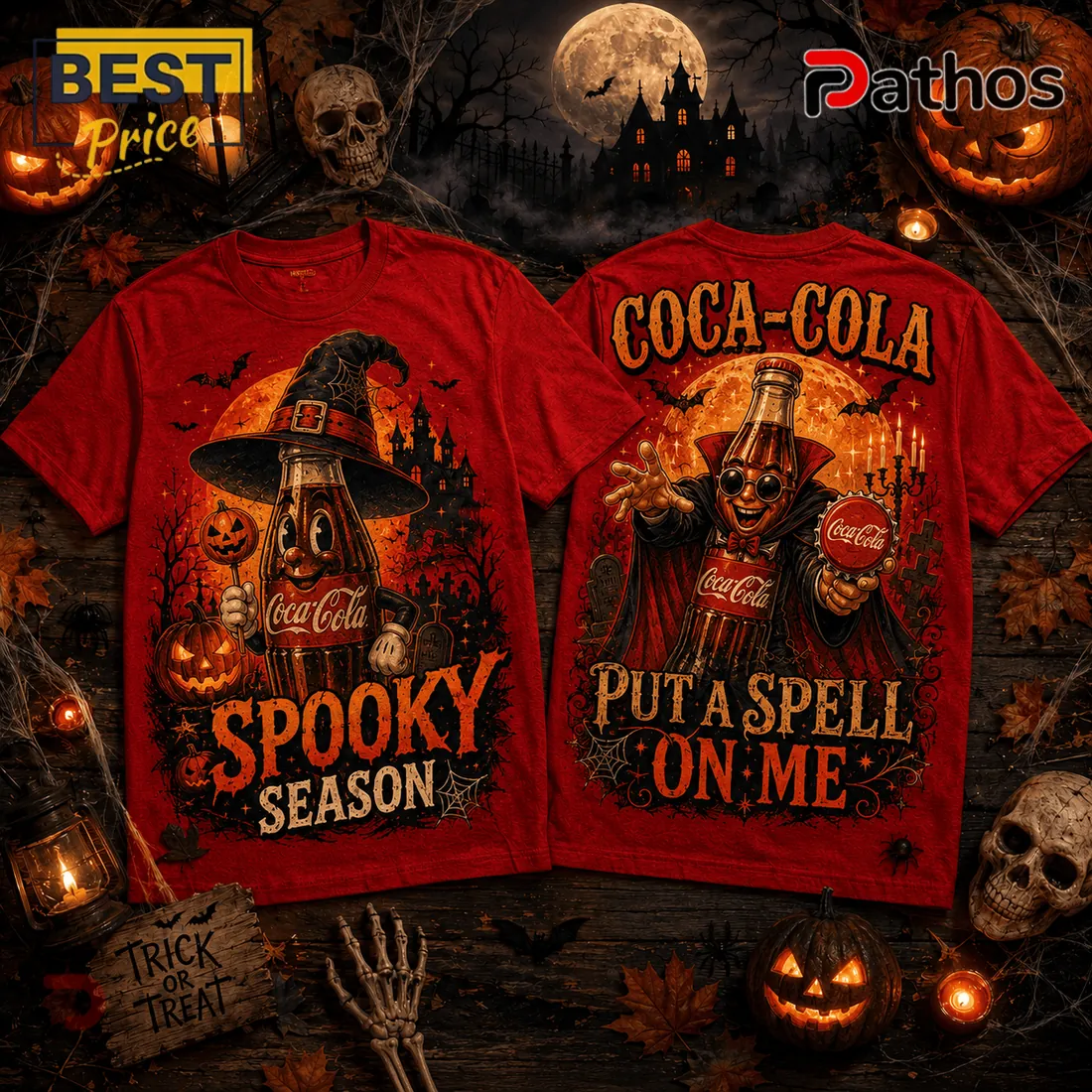 Coca-Cola Witch Bottle Halloween Red T-Shirt Coca-Cola Witch Bottle Halloween Red T-Shirt