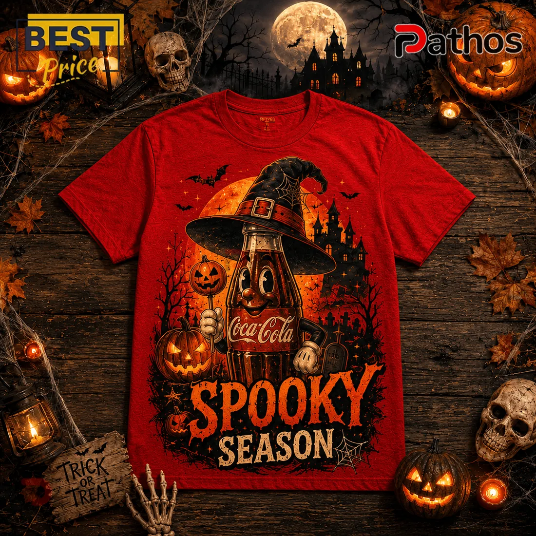 Coca-Cola Witch Bottle Halloween Red T-Shirt Coca-Cola Witch Bottle Halloween Red T-Shirt