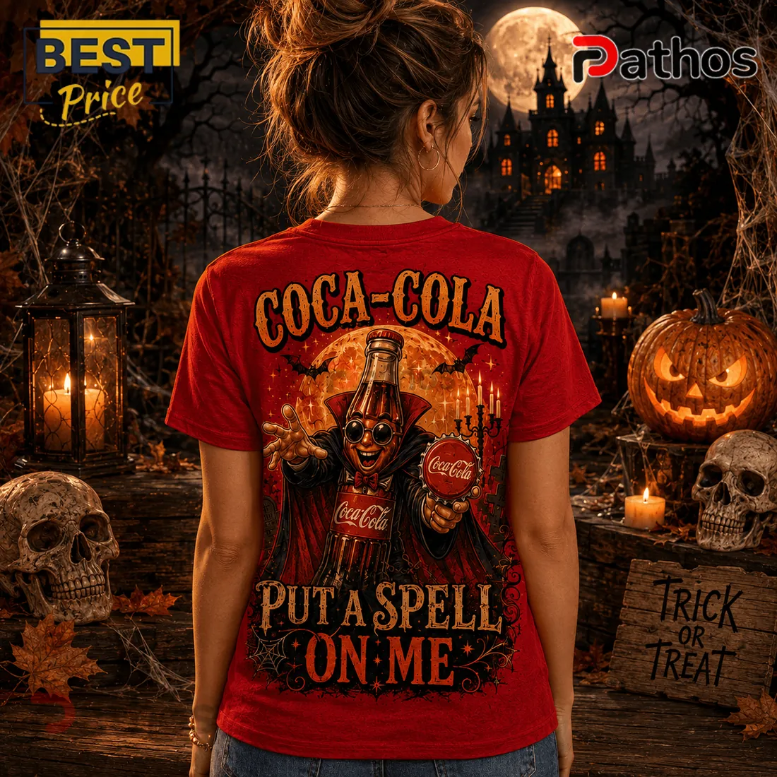 Coca-Cola Witch Bottle Halloween Red T-Shirt Coca-Cola Witch Bottle Halloween Red T-Shirt