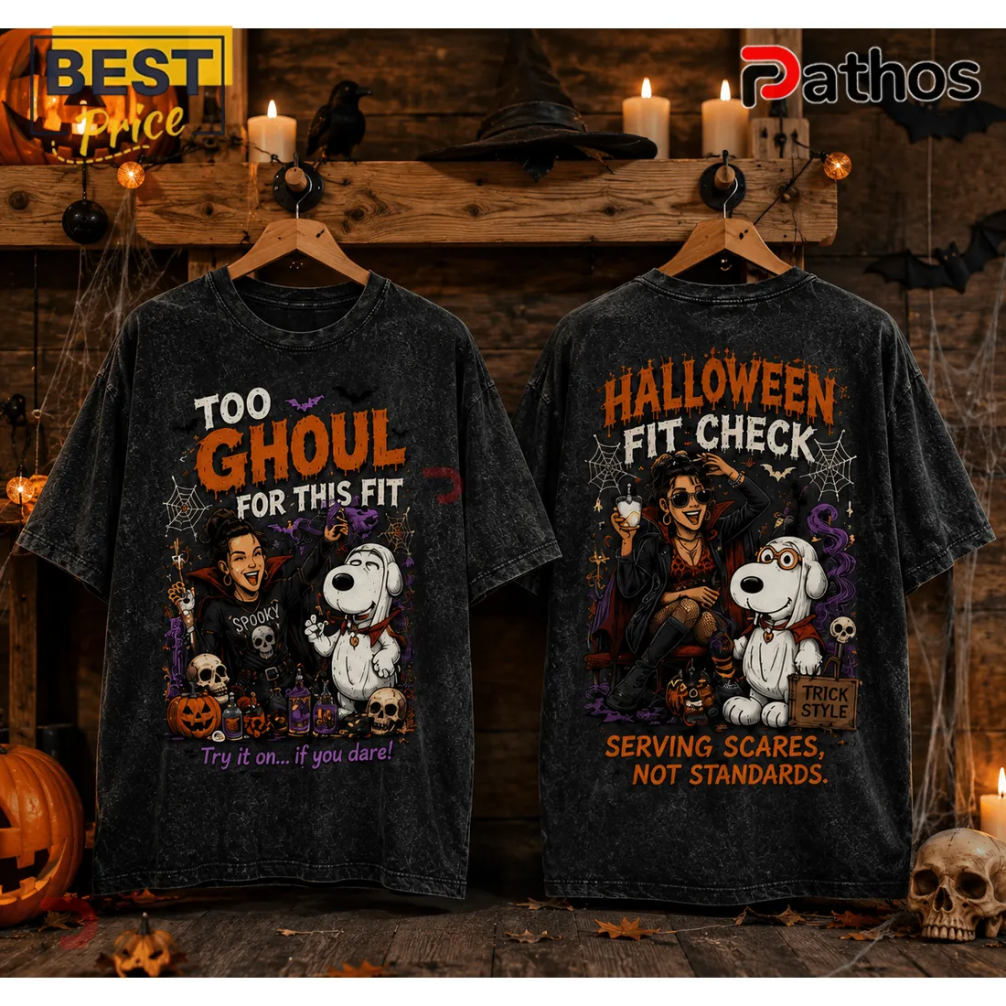 Danielle Galligan x Brian Griffin Halloween Acid Wash T-Shirt Danielle Galligan x Brian Griffin Halloween Acid Wash T-Shirt