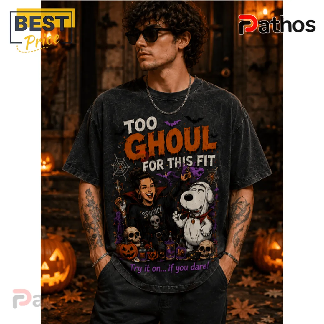 Danielle Galligan x Brian Griffin Halloween Acid Wash T-Shirt Danielle Galligan x Brian Griffin Halloween Acid Wash T-Shirt