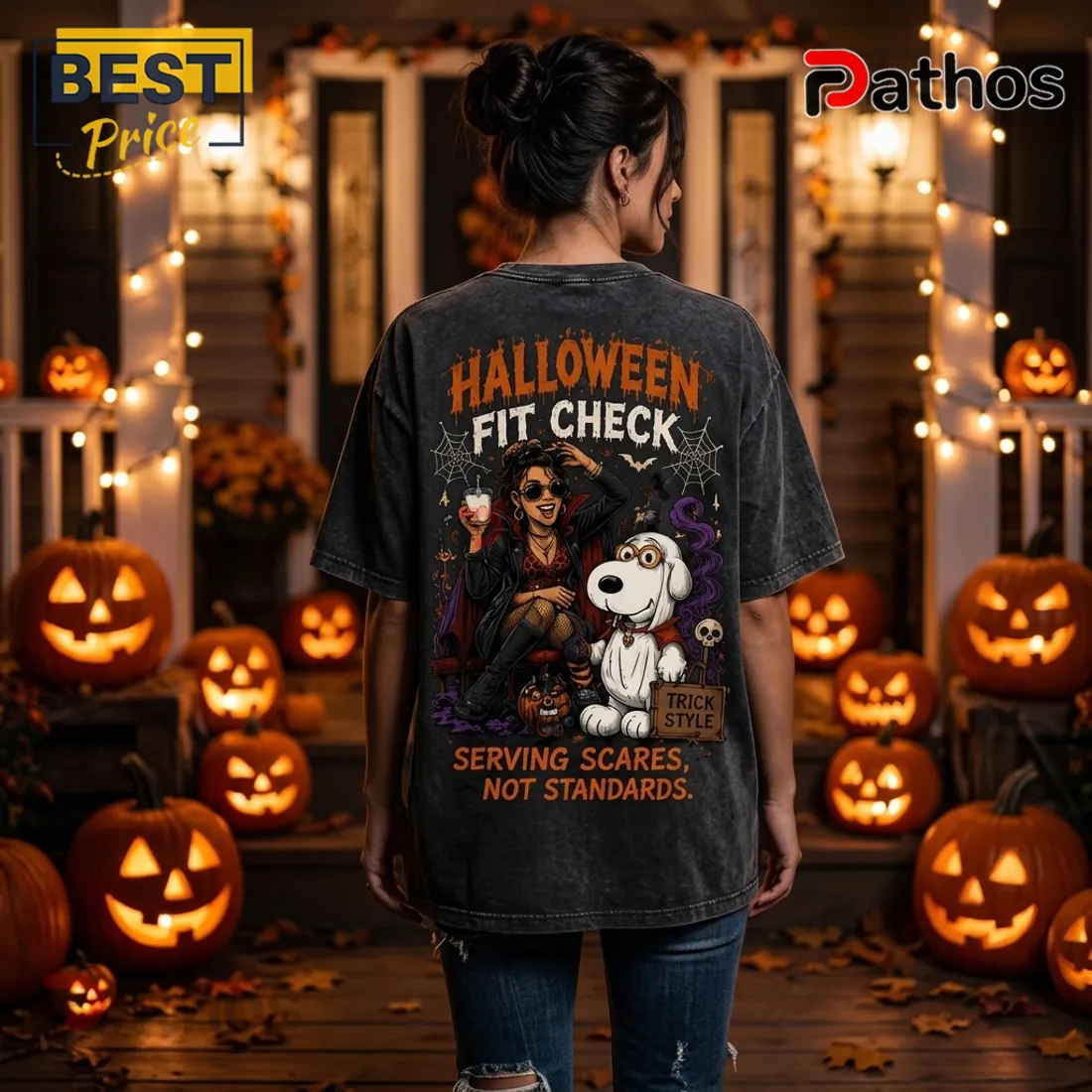 Danielle Galligan x Brian Griffin Halloween Acid Wash T-Shirt Danielle Galligan x Brian Griffin Halloween Acid Wash T-Shirt