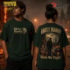 Dirty Harry Halloween Make My Fright Dark Green T-Shirt