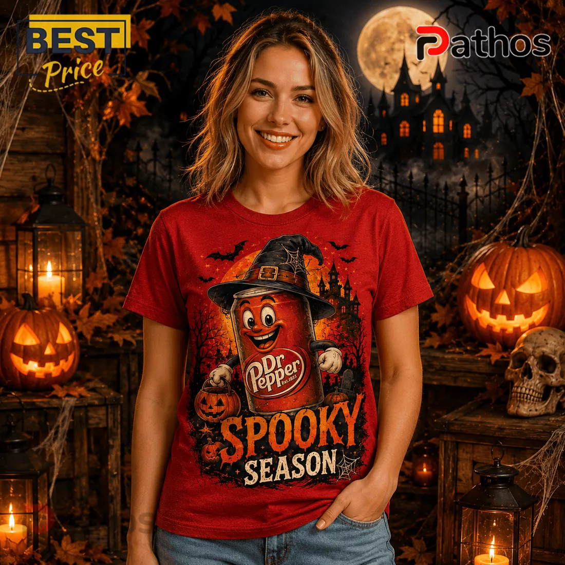 Dr Pepper Spooky Season Witch Hat Red T-Shirt Dr Pepper Spooky Season Witch Hat Red T-Shirt