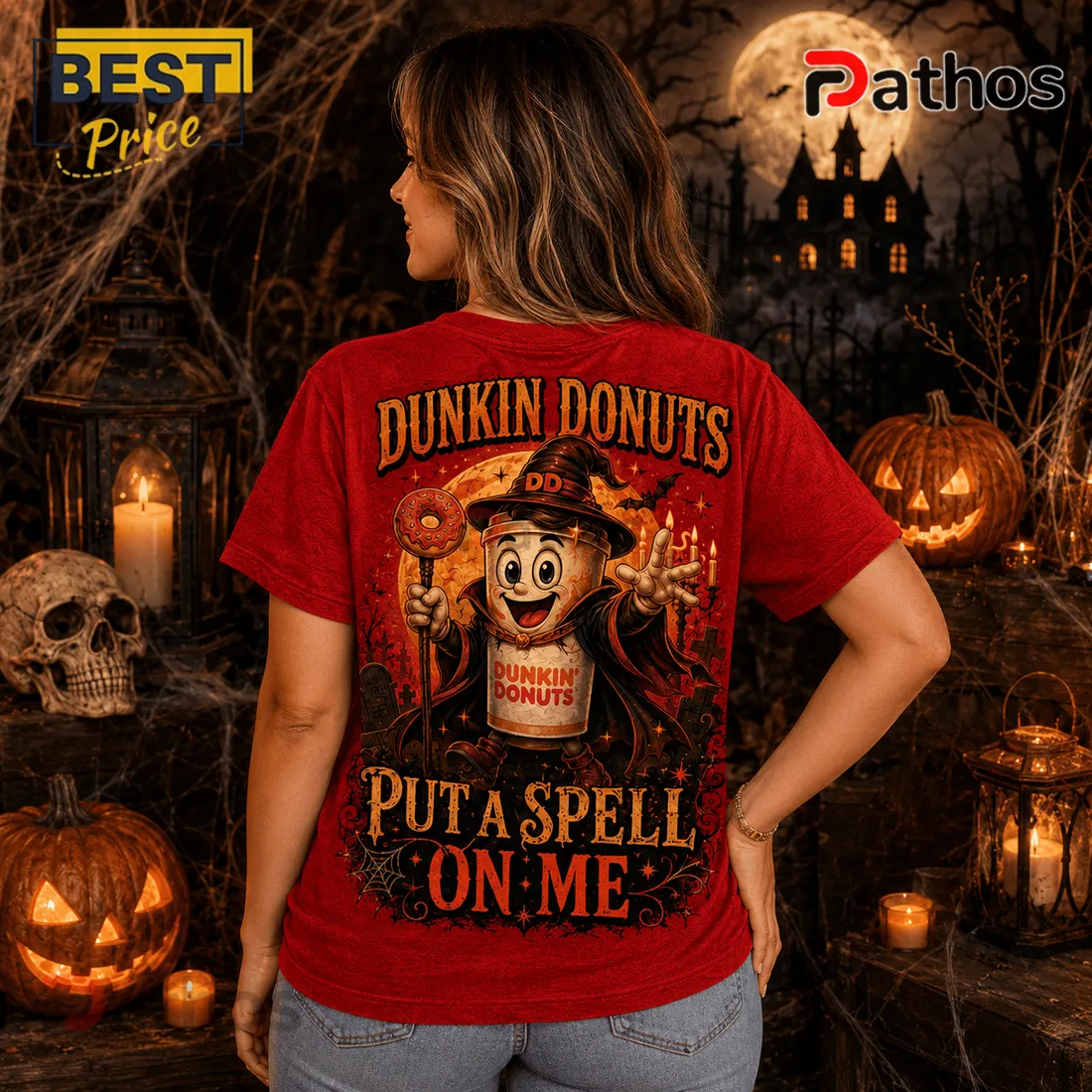 Dunkin Donuts Spooky Season Halloween T-Shirt Dunkin Donuts Spooky Season Halloween T-Shirt