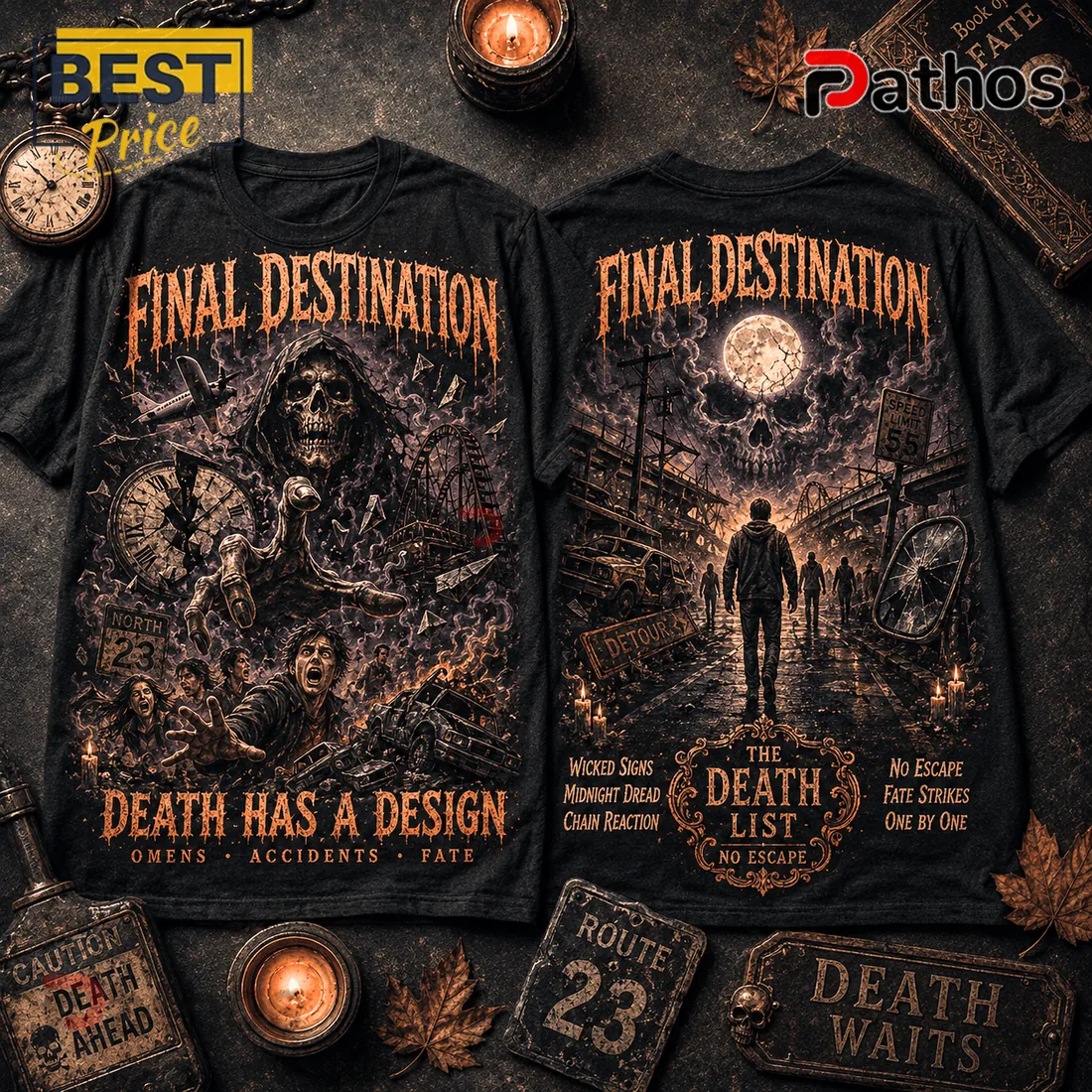 Final Destination The Death List Horror Movie T-Shirt Final Destination The Death List Horror Movie T-Shirt