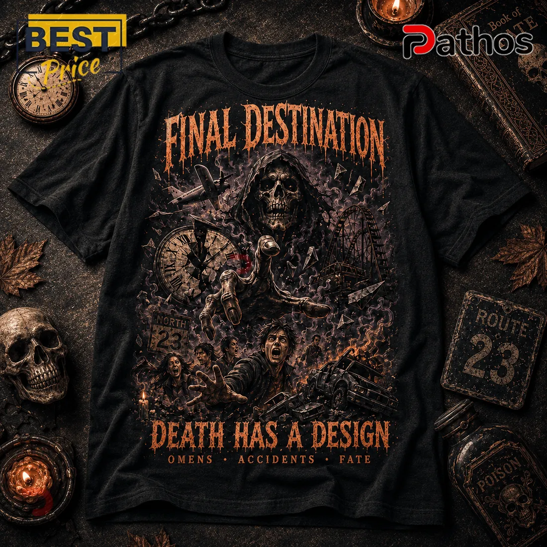 Final Destination The Death List Horror Movie T-Shirt Final Destination The Death List Horror Movie T-Shirt