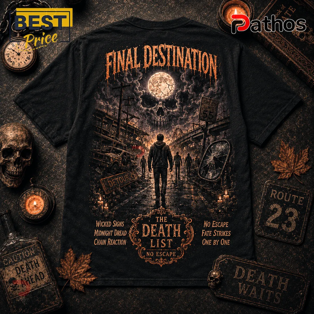 Final Destination The Death List Horror Movie T-Shirt Final Destination The Death List Horror Movie T-Shirt