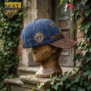 Knights of Columbus 1882 Faux Leather Denim Baseball Cap