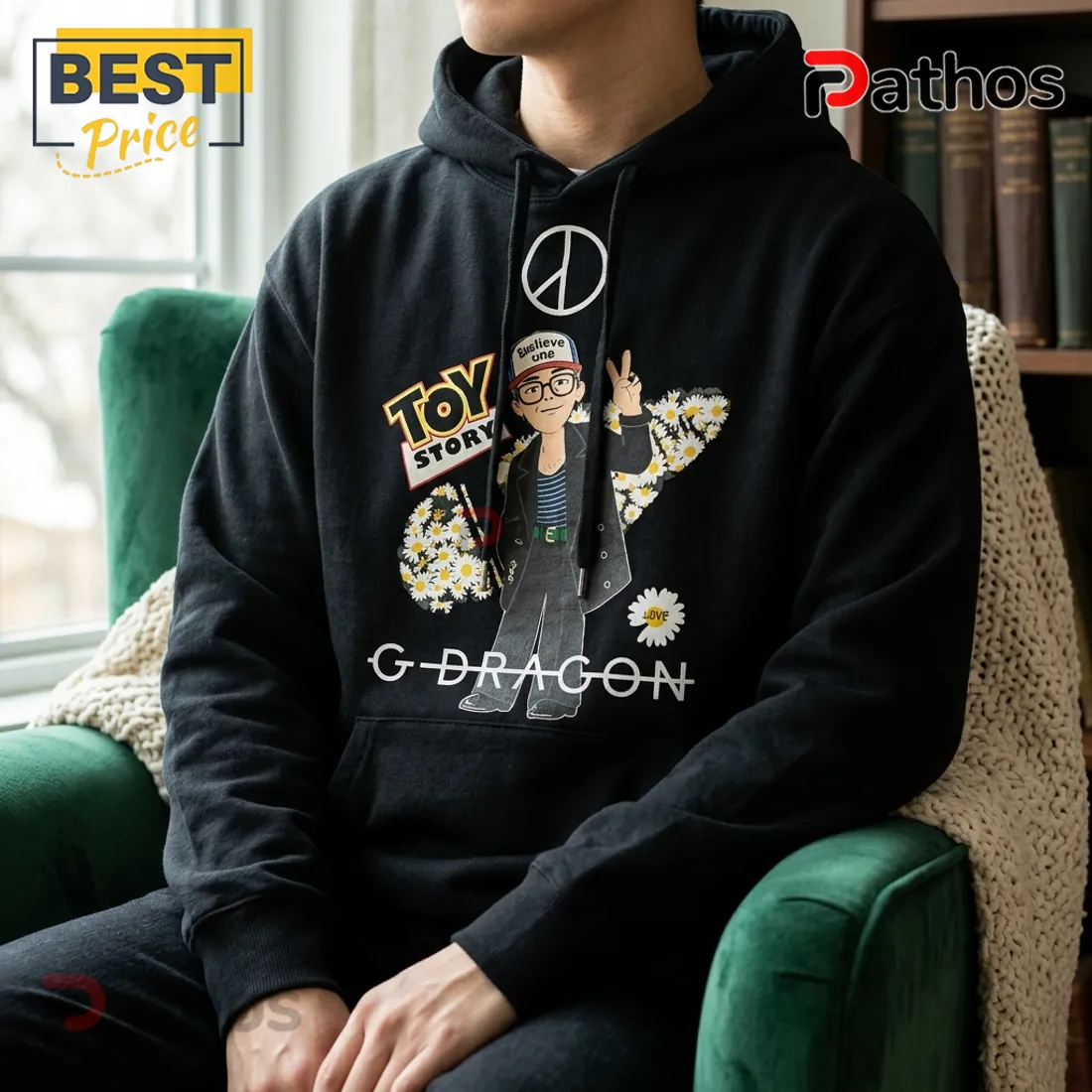 G-Dragon x Toy Story Bullseye Daisy Black Hoodie G-Dragon x Toy Story Bullseye Daisy Black Hoodie