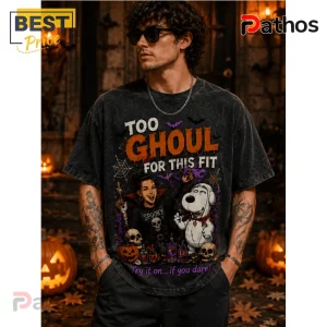 Danielle Galligan x Brian Griffin Halloween Acid Wash T-Shirt 2 Danielle Galligan x Brian Griffin Halloween acid wash T-shirt featuring cartoon graphics, orange text, and skulls.