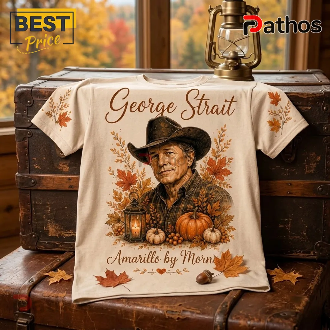 George Strait Amarillo by Morning Beige T-Shirt George Strait Amarillo by Morning Beige T-Shirt