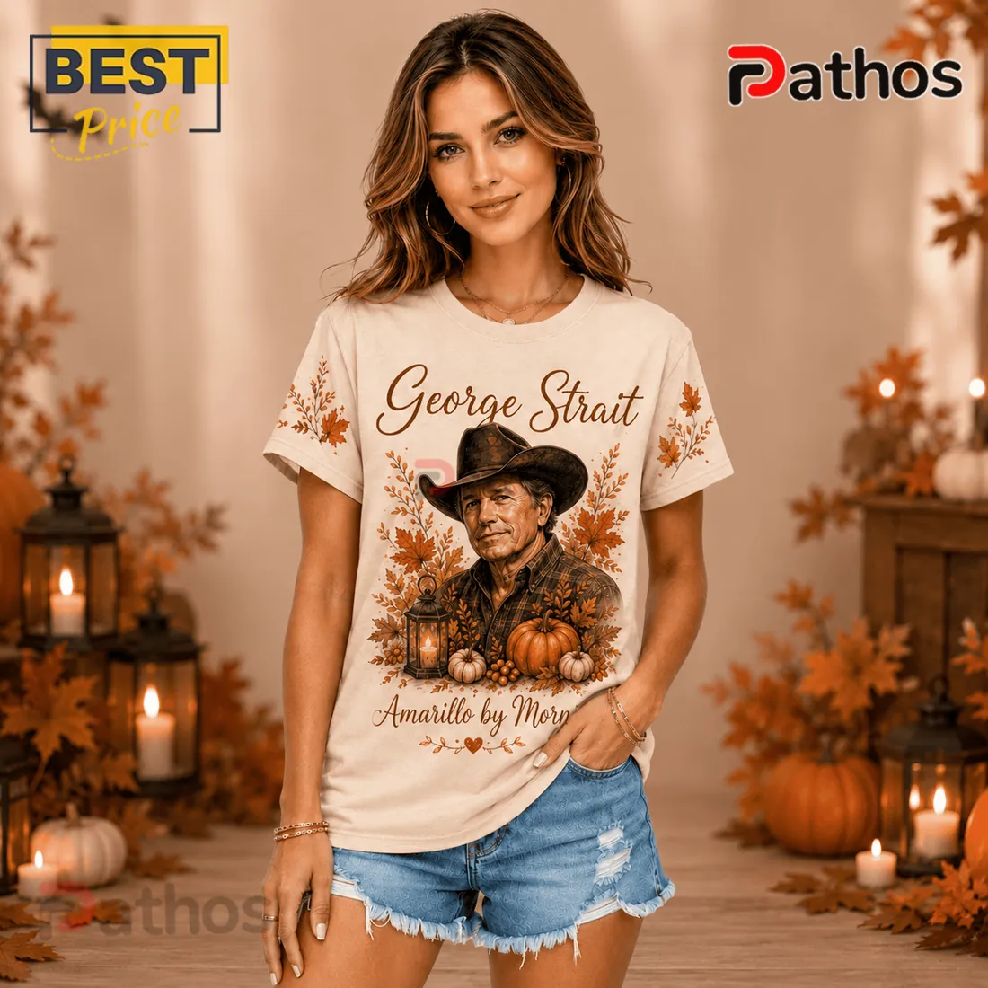 George Strait Amarillo by Morning Beige T-Shirt George Strait Amarillo by Morning Beige T-Shirt