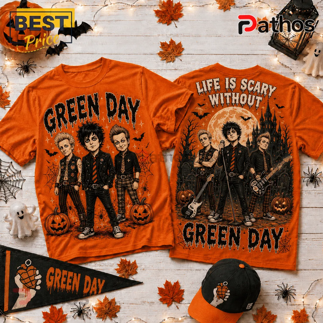 Green Day Life Is Scary Without Orange Halloween T-Shirt Green Day Life Is Scary Without Orange Halloween T-Shirt