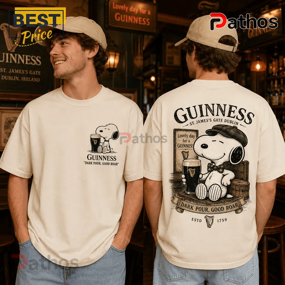 Guinness x Snoopy Vintage Cream T-Shirt Guinness x Snoopy Vintage Cream T-Shirt