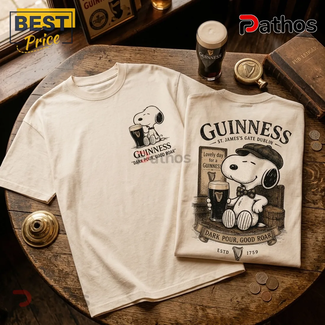 Guinness x Snoopy Vintage Cream T-Shirt Guinness x Snoopy Vintage Cream T-Shirt