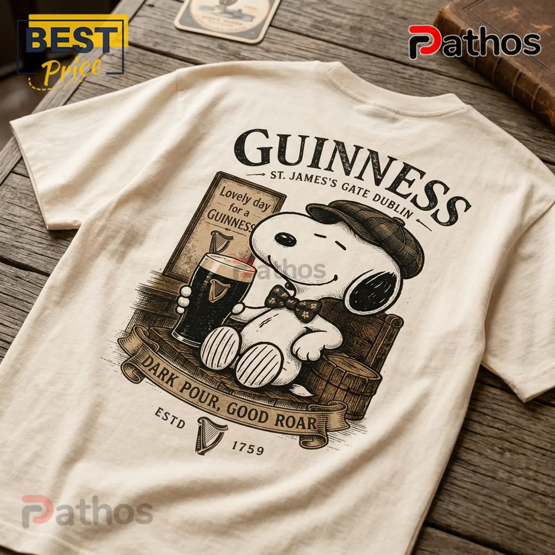 Guinness x Snoopy Vintage Cream T-Shirt Guinness x Snoopy Vintage Cream T-Shirt