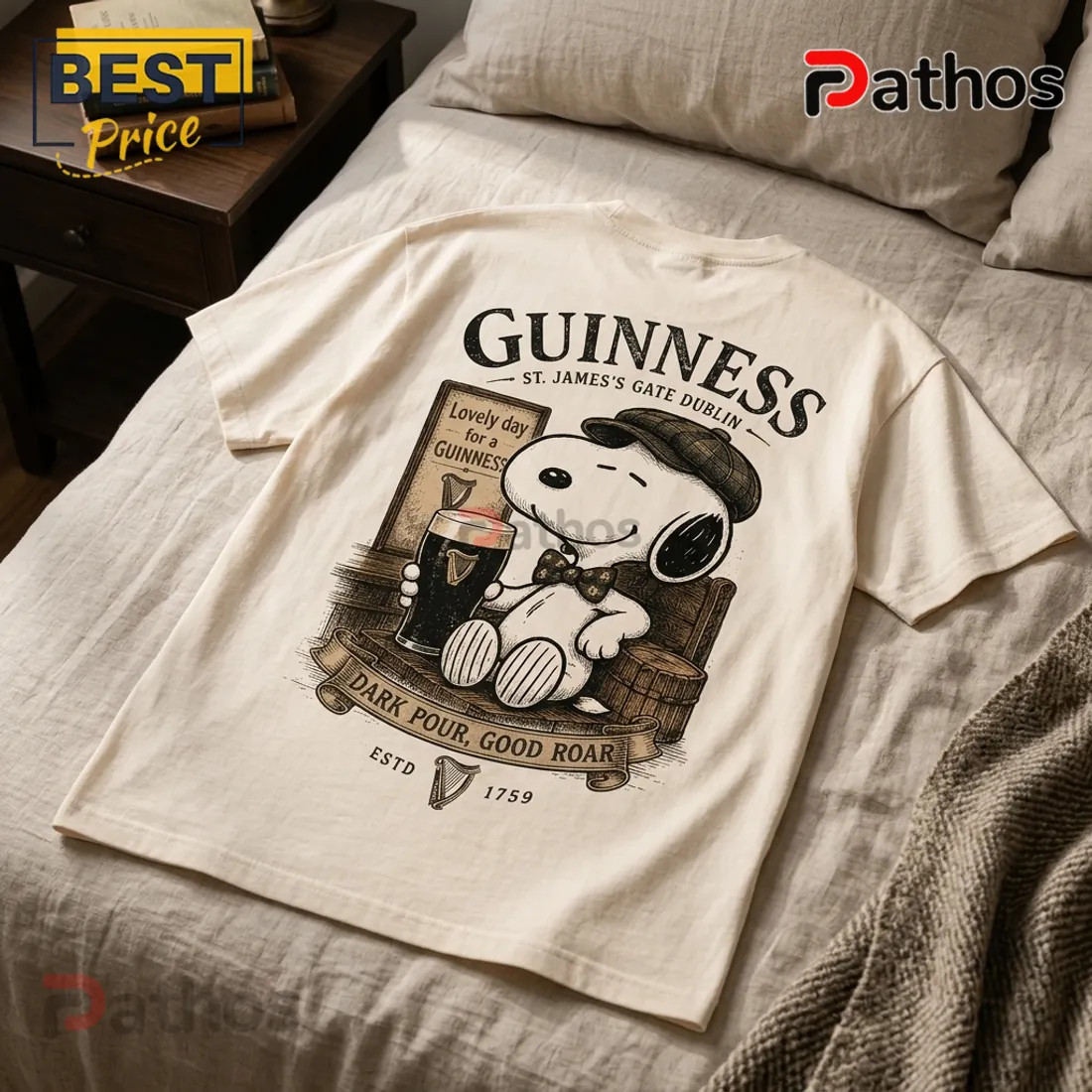 Guinness x Snoopy Vintage Cream T-Shirt Guinness x Snoopy Vintage Cream T-Shirt