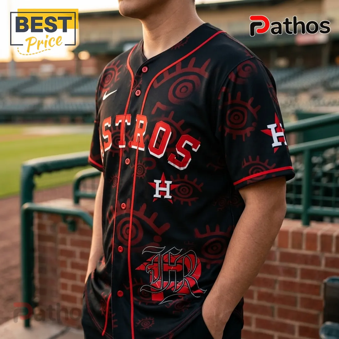 Houston Astros x Fuerza Regida Stadium Tour Black Baseball Jersey Houston Astros x Fuerza Regida Stadium Tour Black Baseball Jersey