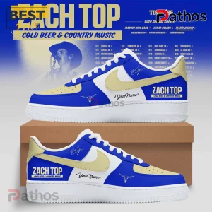 Zach Top Cold Beer and Country Music Air Force 1 Sneakers