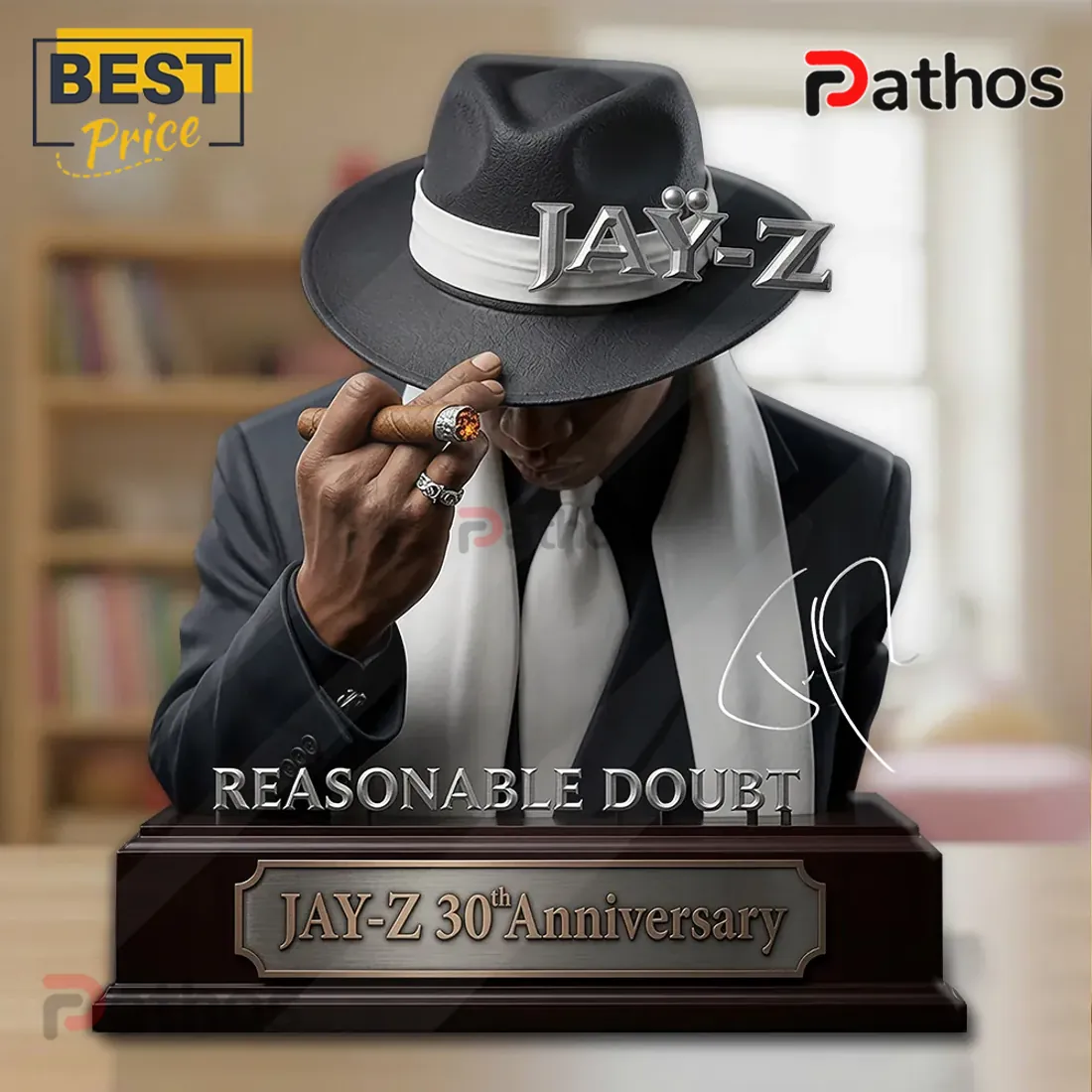 Jay-Z Reasonable Doubt 30th Anniversary Sculpted Acrylic Plaque Jay-Z Reasonable Doubt 30th Anniversary Sculpted Acrylic Plaque