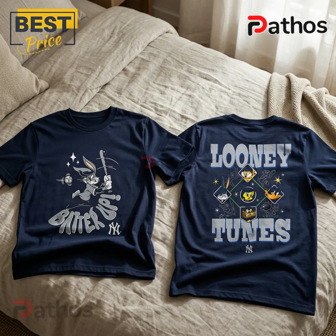 Looney Tunes x New York Yankees Navy Blue T-Shirt Looney Tunes x New York Yankees Navy Blue T-Shirt