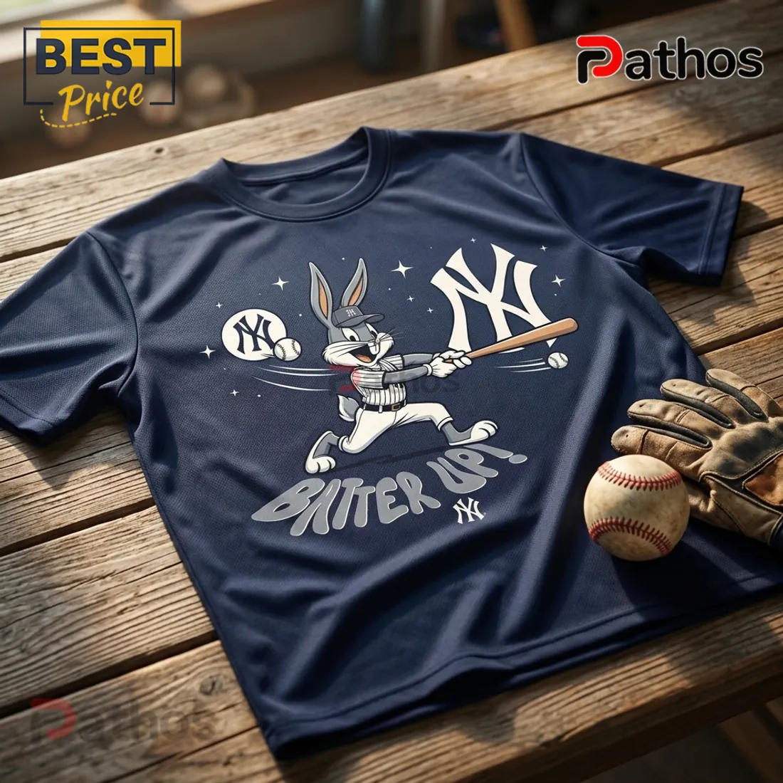 Looney Tunes x New York Yankees Navy Blue T-Shirt Looney Tunes x New York Yankees Navy Blue T-Shirt