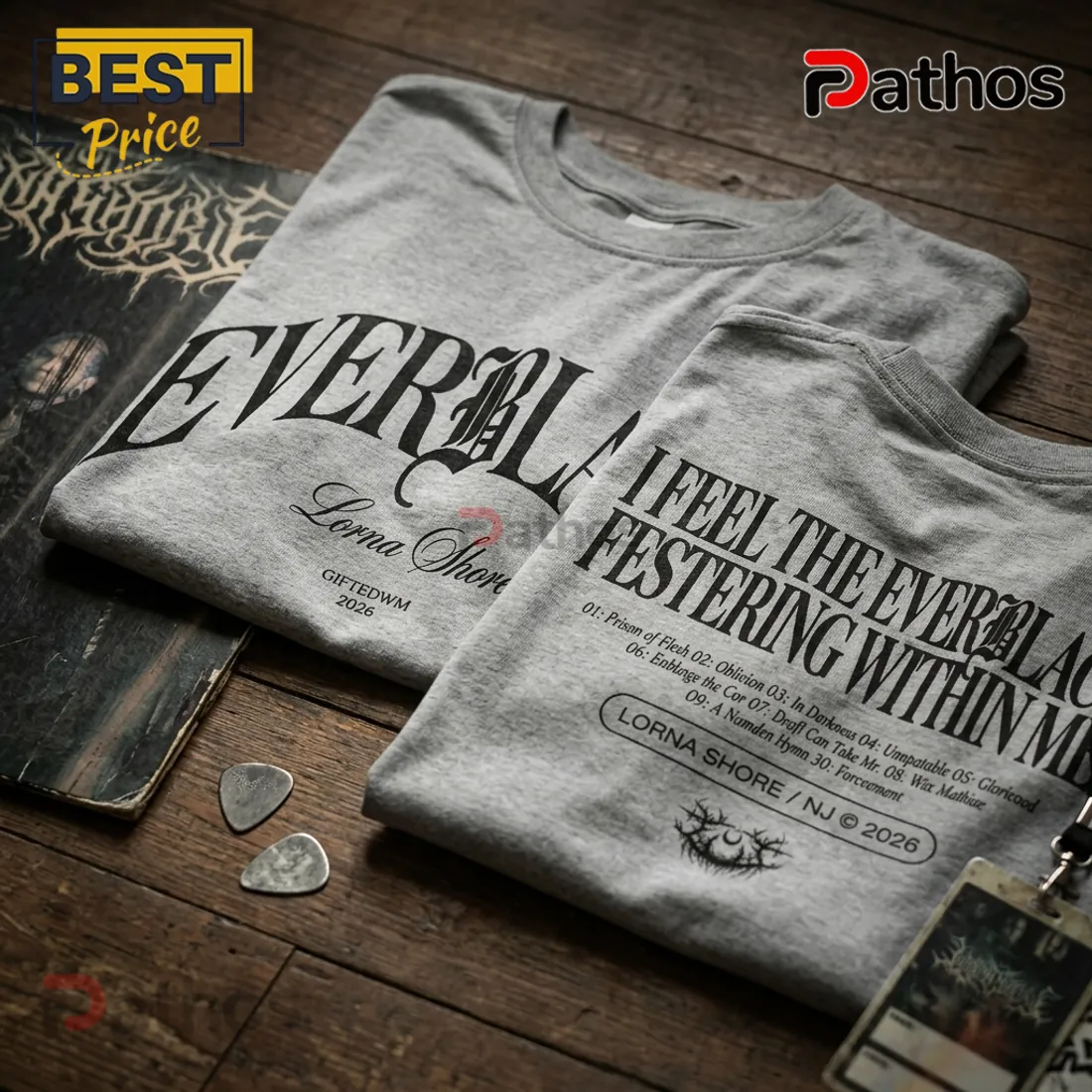 Lorna Shore Everblack Australia 2026 Tour T-Shirt Lorna Shore Everblack Australia 2026 Tour T-Shirt