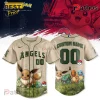 Los Angeles Angels Pokemon Pikachu Eevee Custom Baseball Jersey