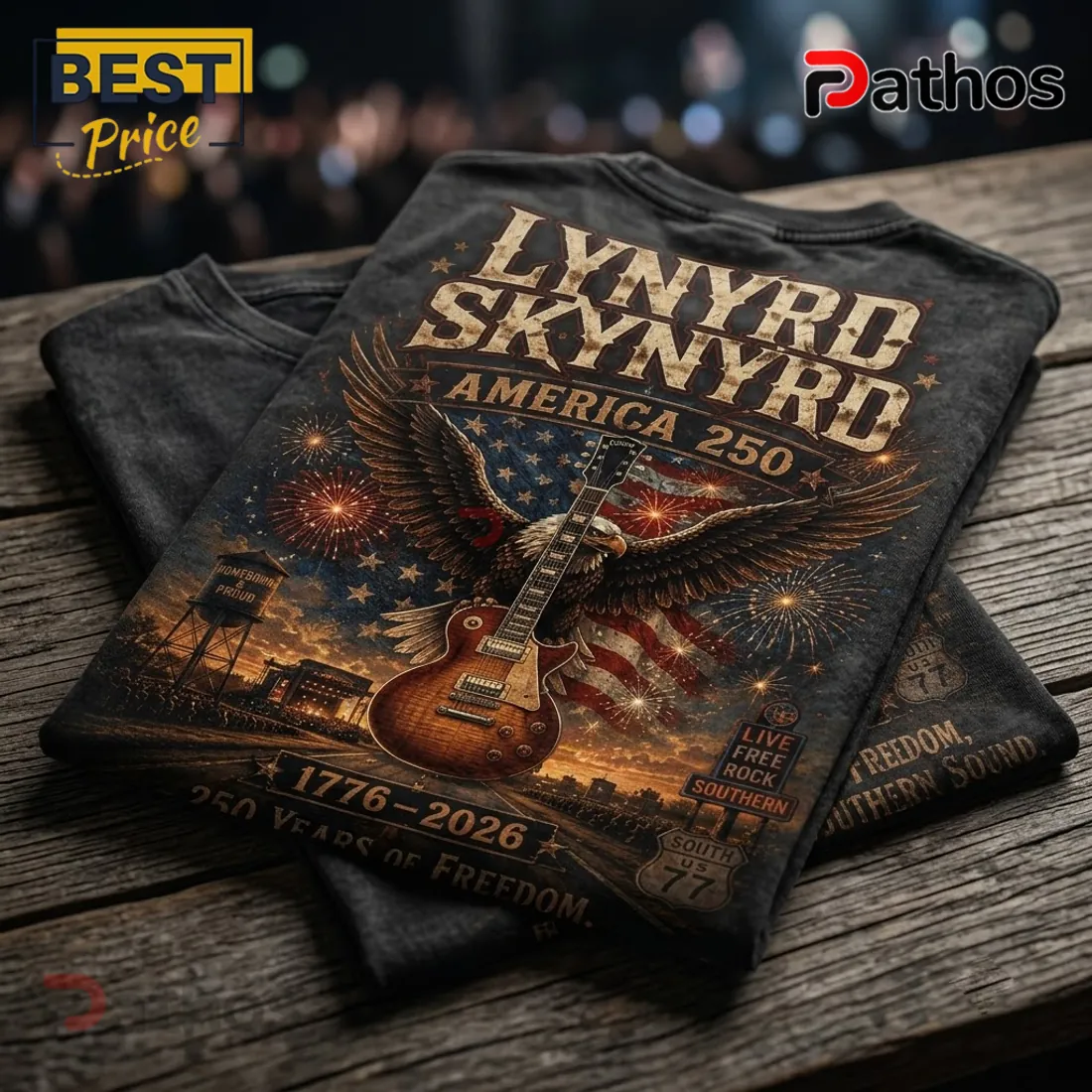 Lynyrd Skynyrd America 250 Eagle Flag T-Shirt Lynyrd Skynyrd America 250 Eagle Flag T-Shirt