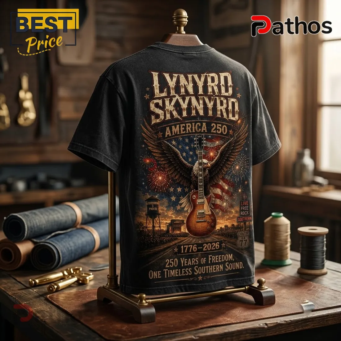 Lynyrd Skynyrd America 250 Eagle Flag T-Shirt Lynyrd Skynyrd America 250 Eagle Flag T-Shirt