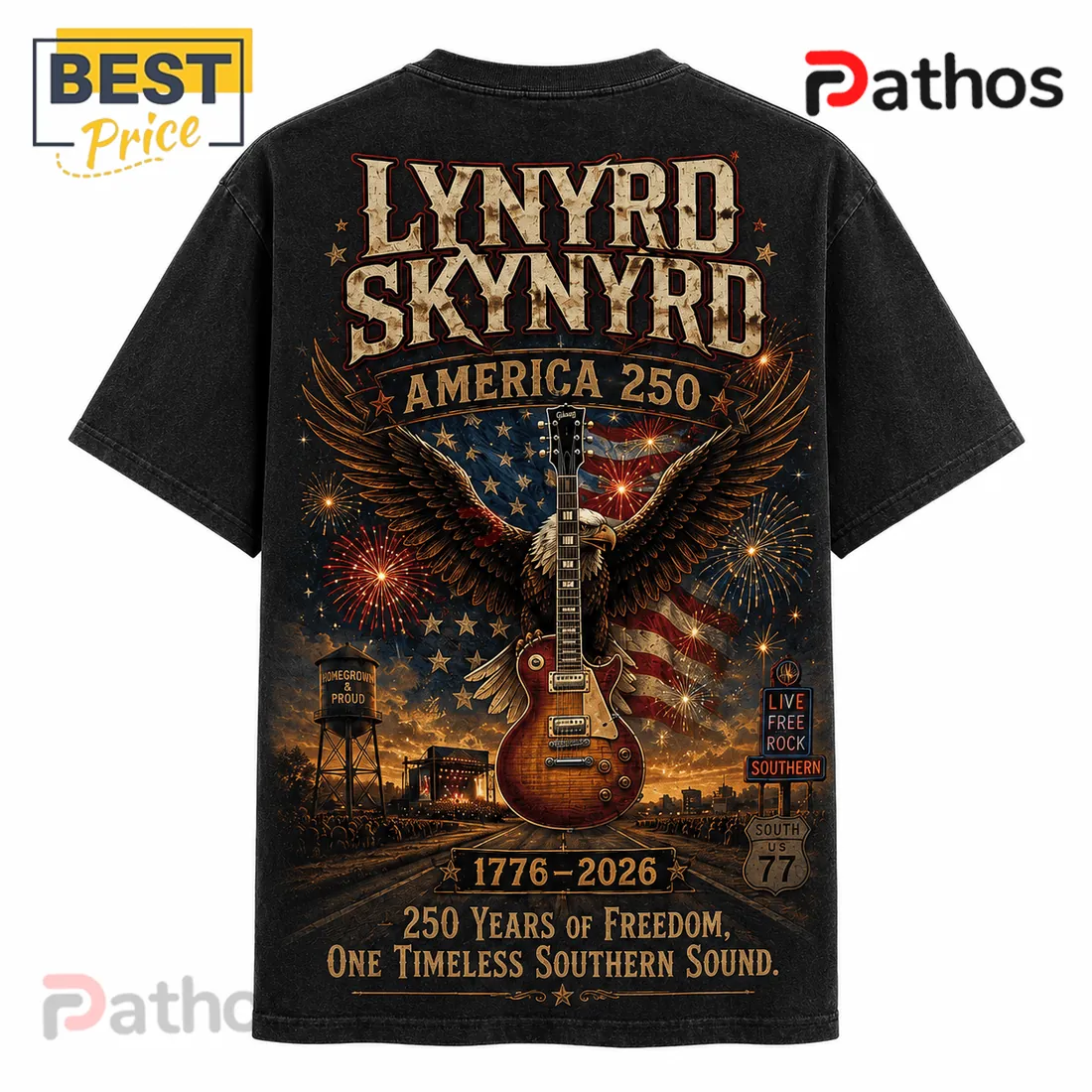 Lynyrd Skynyrd America 250 Eagle Flag T-Shirt Lynyrd Skynyrd America 250 Eagle Flag T-Shirt