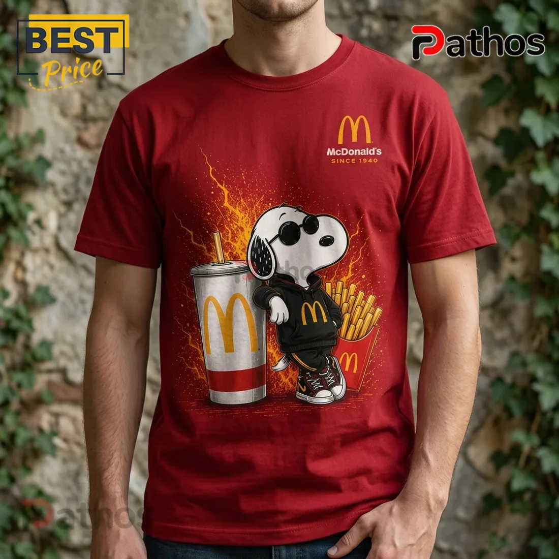 McDonalds Snoopy 86th Anniversary Red T-Shirt McDonalds Snoopy 86th Anniversary Red T-Shirt