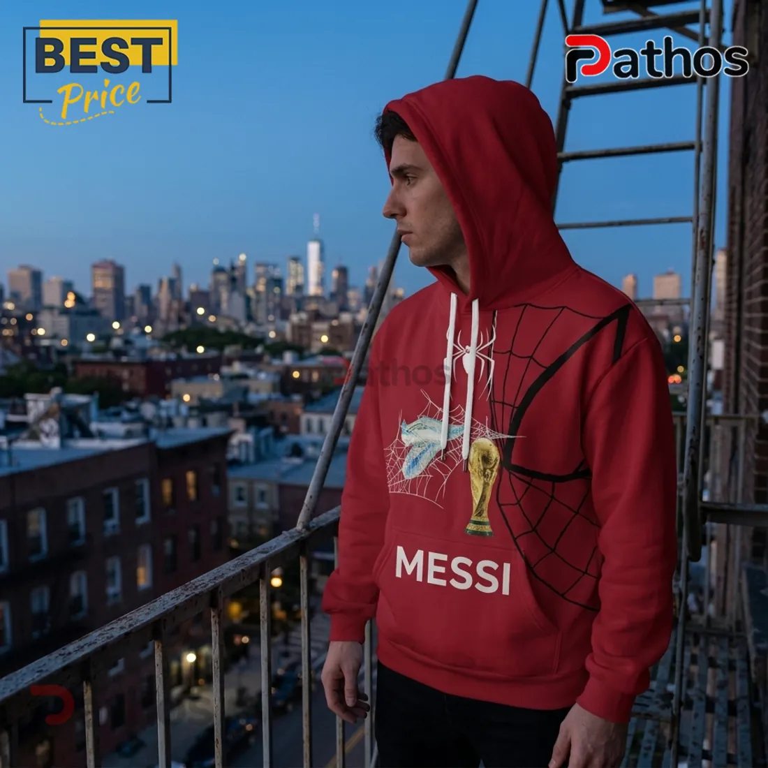 Messi x Spider-Man World Cup Edition Pullover Hoodie Messi x Spider-Man World Cup Edition Pullover Hoodie
