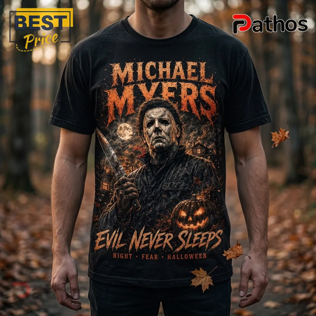 Michael Myers Evil Never Sleeps Horror Movie T-Shirt Michael Myers Evil Never Sleeps Horror Movie T-Shirt