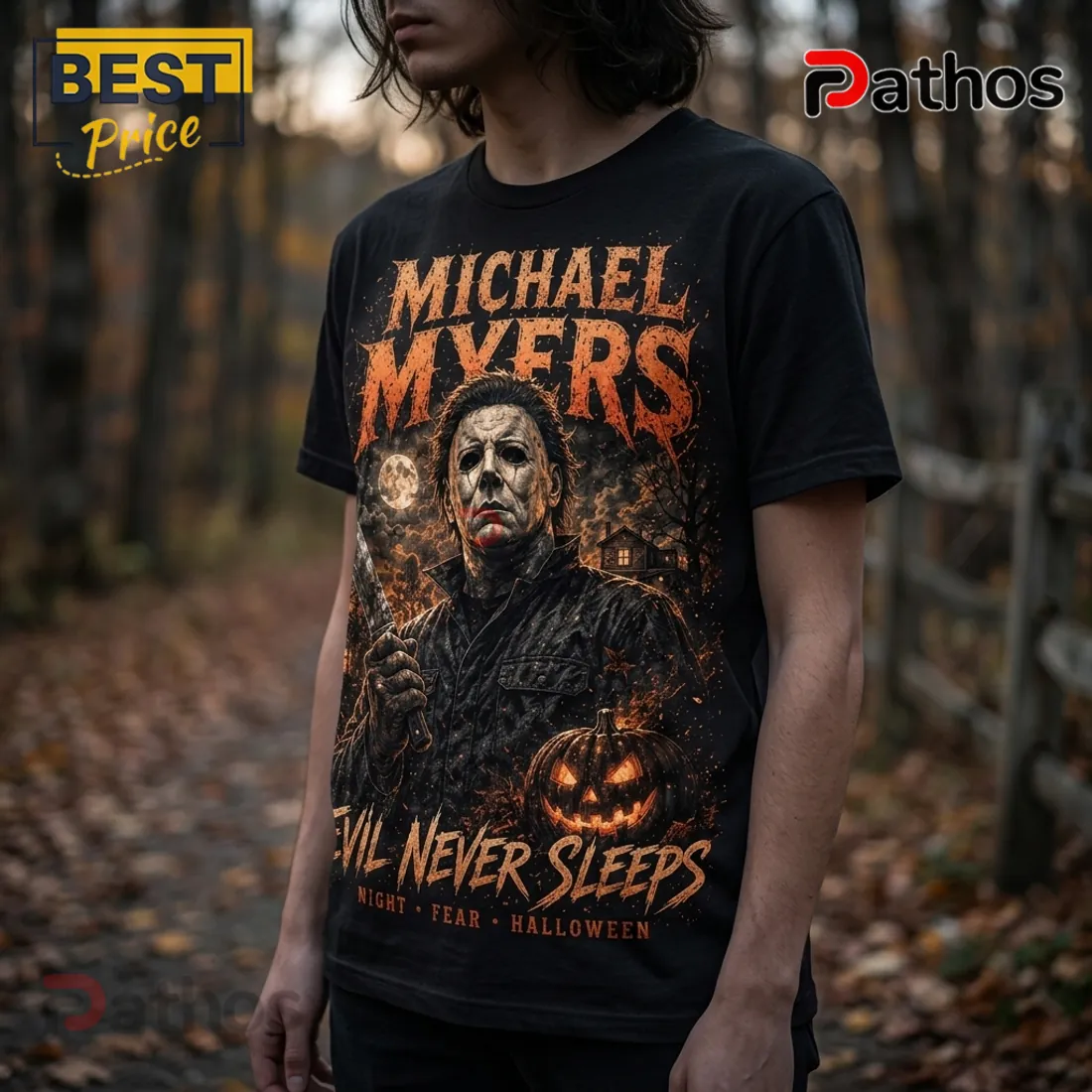Michael Myers Evil Never Sleeps Horror Movie T-Shirt Michael Myers Evil Never Sleeps Horror Movie T-Shirt
